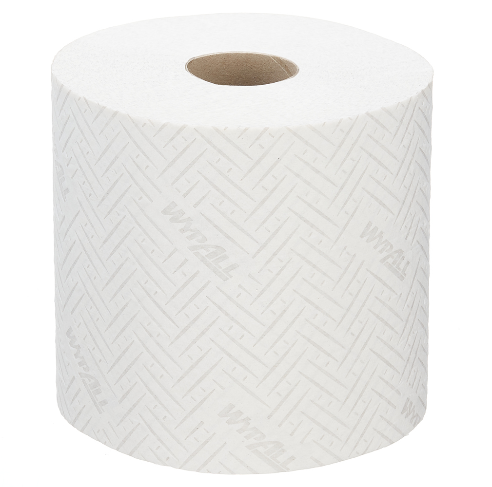 WypAll® L20 Cleaning and Maintenance Wiping Paper 7278 - 2 Ply Centrefeed Rolls - 6 Rolls x 400 White Paper Wipers (2,400 Total) - 7278