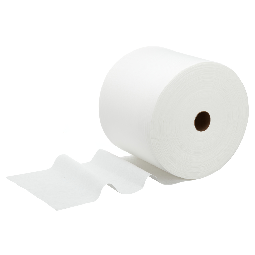 WypAll® X70 Power Clean™ Reusable Cleaning Cloths 8348 - Jumbo Roll - 1 Roll x 870 White Wipers (870 Total) - 8348