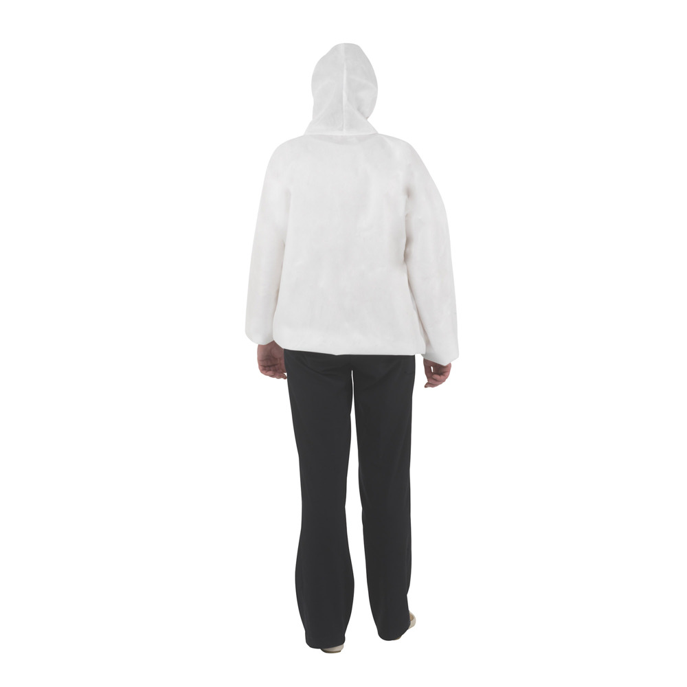 KleenGuard® A50 atmungsaktive, spritzdichte und partikeldichte Jacke mit Haube 99460 – weiß, XL, 1x15 (insgesamt 15 Stück) - 99460