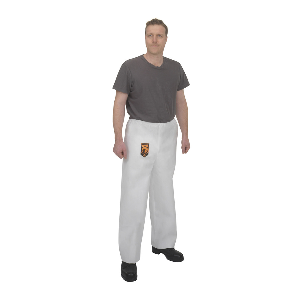 KleenGuard® A50 Breathable Splash & Particle Protection Trousers 99540 - White, 3XL, 1x15 (15 total) - 99540