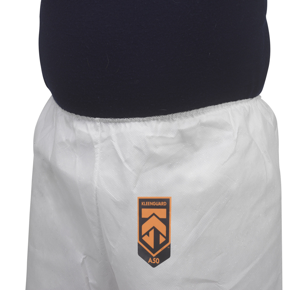 KleenGuard® A50 Breathable Splash & Particle Protection Trousers 99510 - White, L, 1x15 (15 total) - 99510