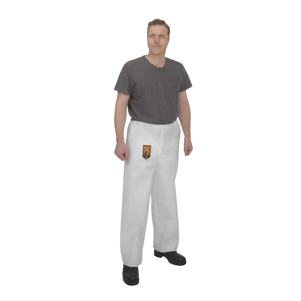 KleenGuard® A50 Breathable Splash & Particle Protection Trousers 99530 - White, 2XL, 1x15 (15 total) - 99530