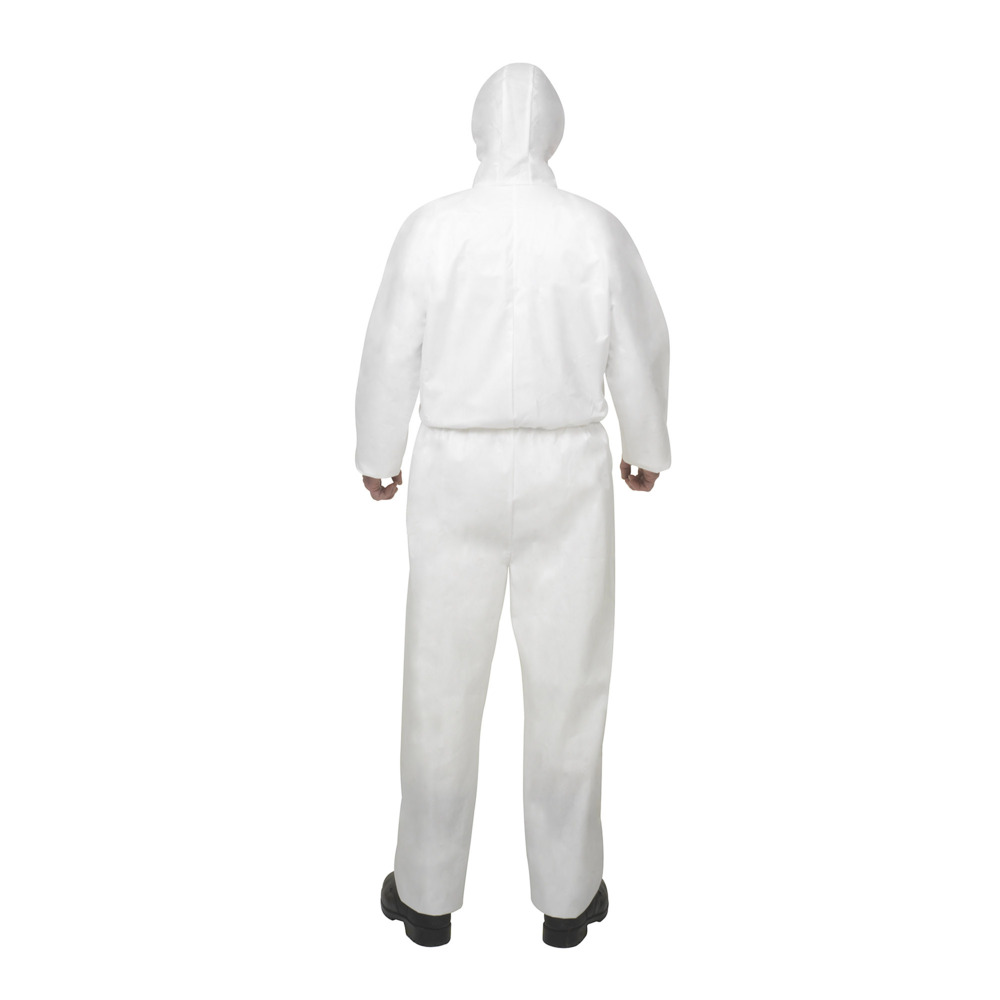 KleenGuard® A50 Breathable Splash & Particle Protection Hooded Coveralls 96840 - PPE - 25 x Extra Large, White Protective Coveralls - 96840