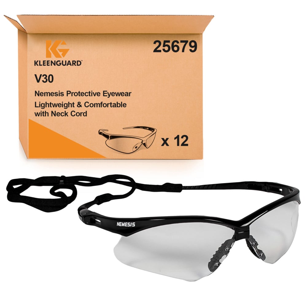 Jackson Safety® V30 Nemesis™ VL Safety Eyewear with Neck Cord