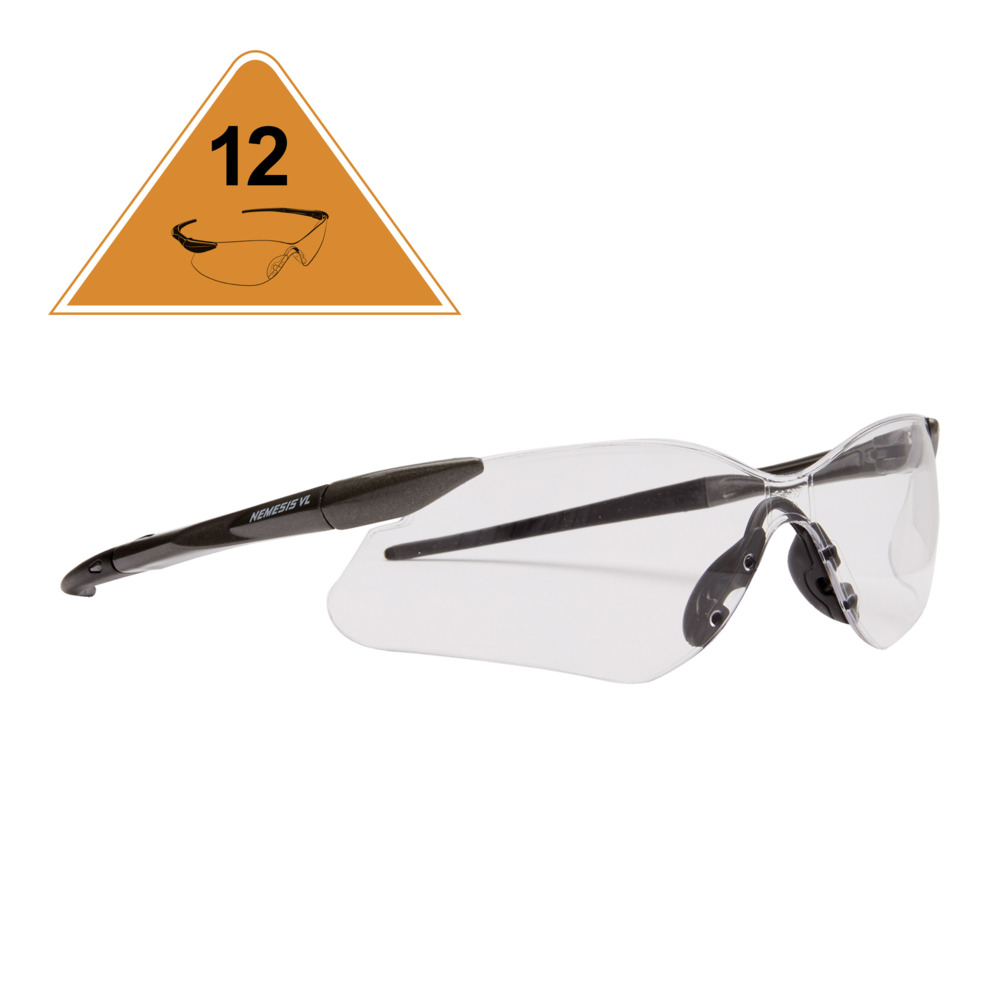 Lunettes de protection antibuée KleenGuard® V30 Nemesis VL 25701 - 12 lunettes universelles à verres incolores par paquet - 25701