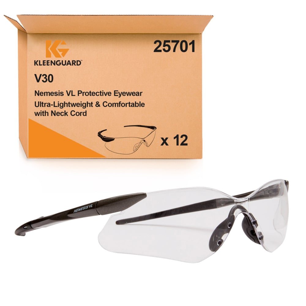 KleenGuard® V30 Nemesis VL Oogbescherming Anti-condens 25701 - 12 Universele Brillen met Transparante Lens per doos - 25701