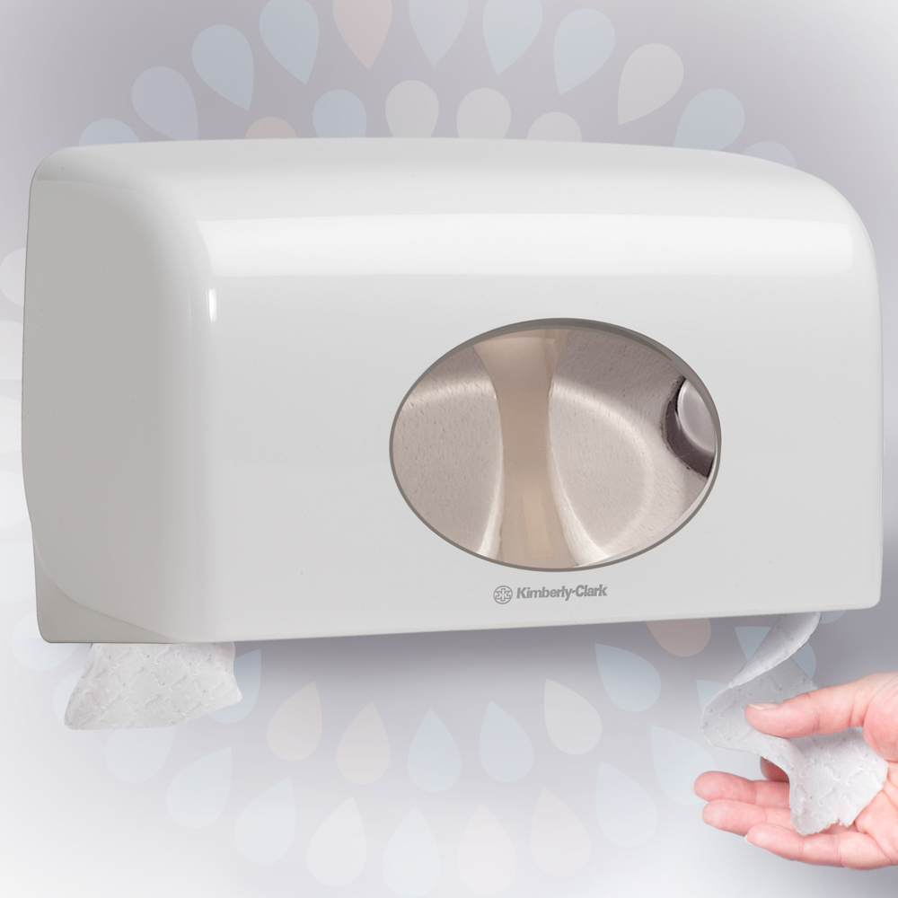 Rouleau de papier toilette taille standard Kleenex® 8484 - Papier toilette 4 épaisseurs - 24 rouleaux x 160 feuilles de papier toilette blanc (3 840 feuilles) - 8484