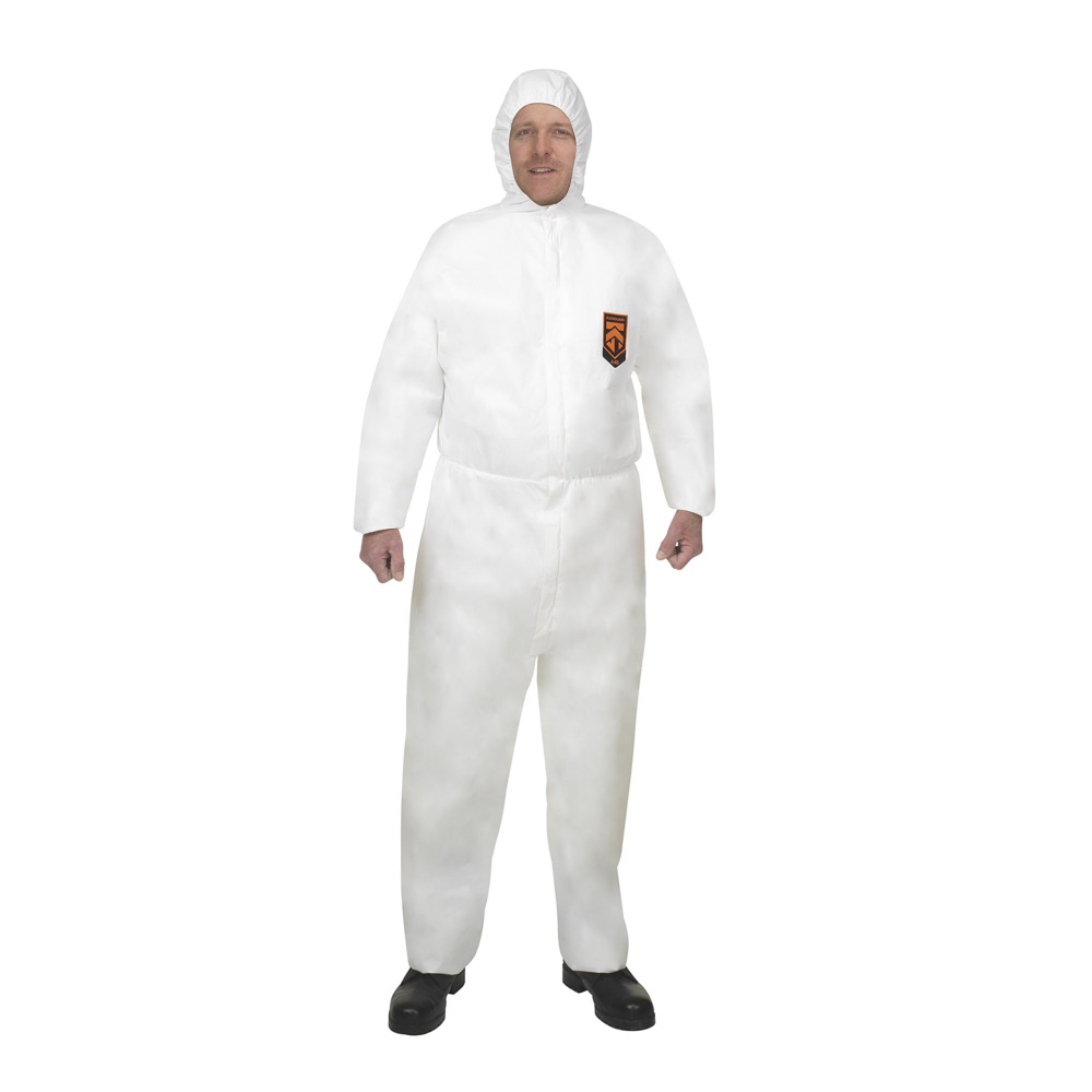 KleenGuard® A40 Liquid & Particle Protection Hooded Coveralls 97900 - PPE - 25 X White, S, Disposable Coveralls - 97900