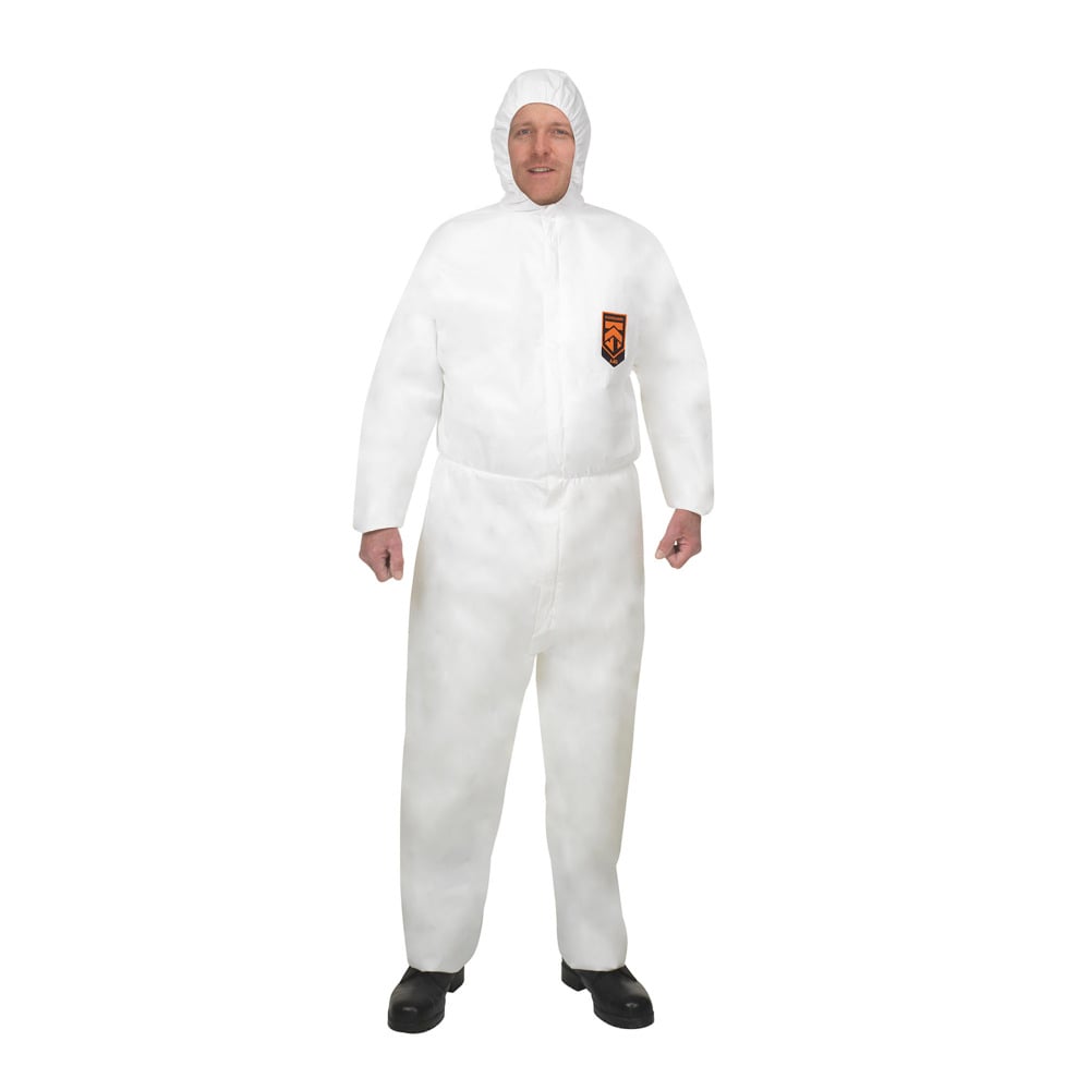 Combinaisons à capuche de protection contre les liquides et les particules KleenGuard® A40 97950 - EPI - 25 combinaisons blanches jetables taille 3XL - 97950