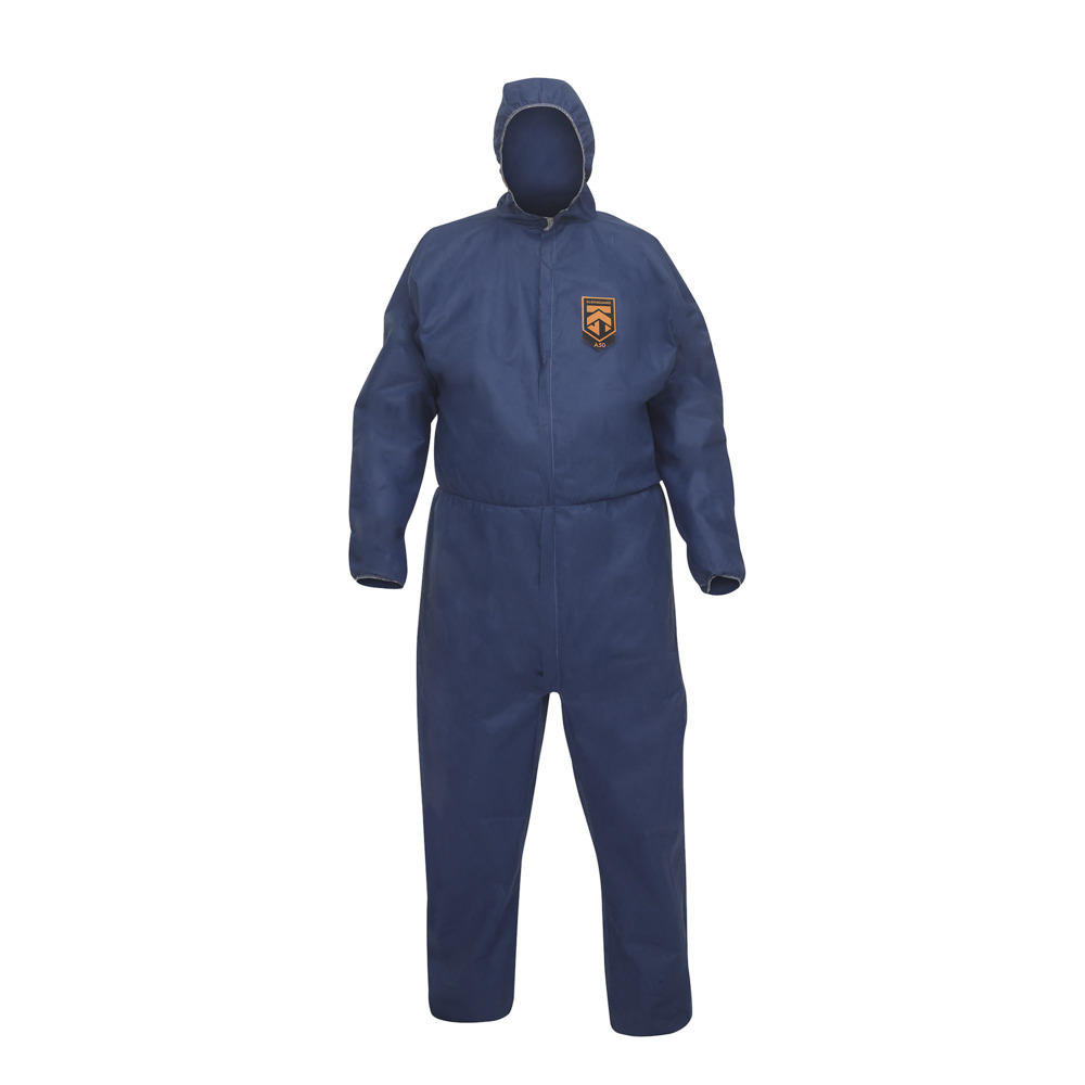 KleenGuard® A50 Breathable Splash & Particle Protection Hooded Coveralls 96880 - PPE - 25 x Medium, Blue Protective Coveralls - 96880