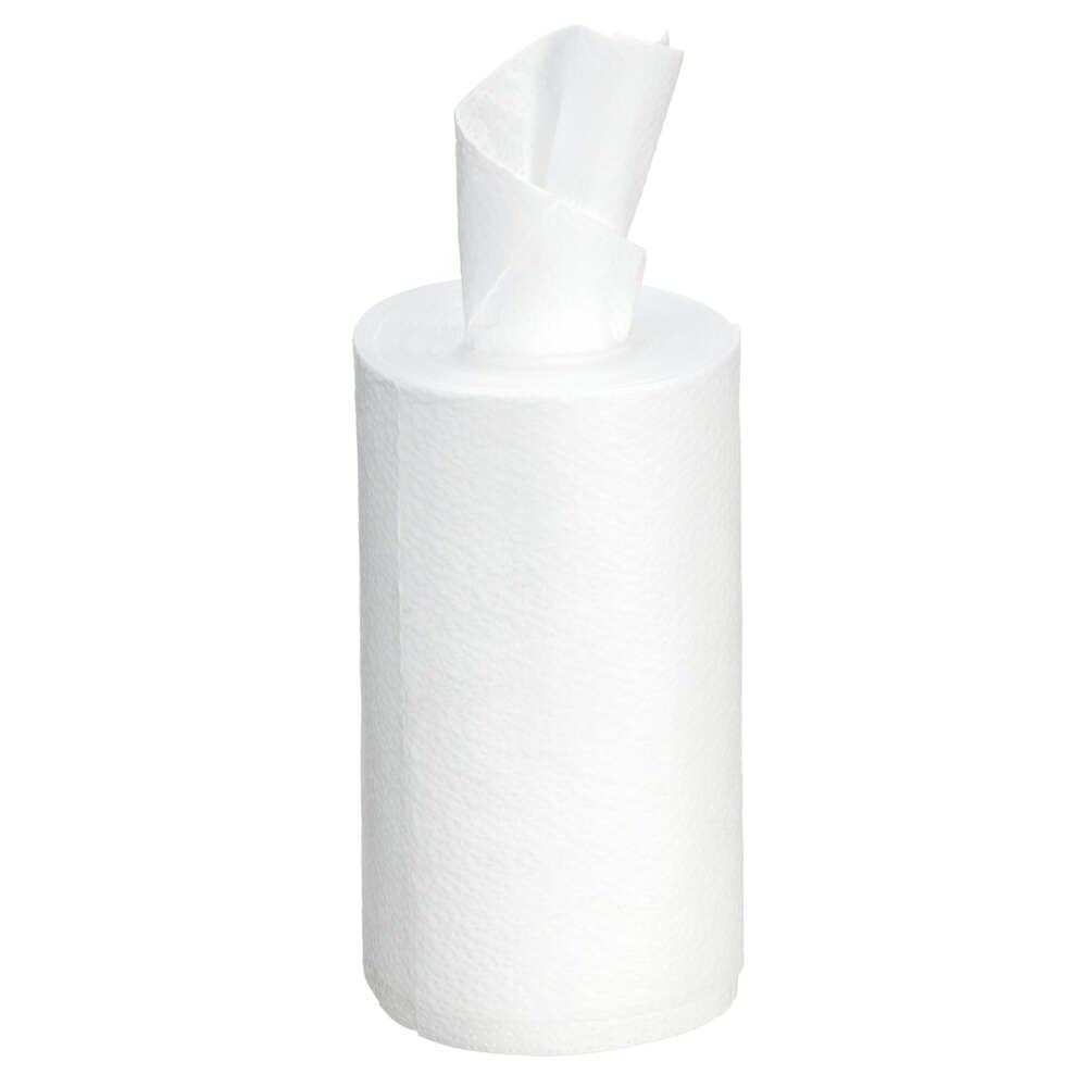 Panni per solventi Kimtech® Wettask™ DS 7752 - Panni per uso industriale - 12 rotoli x 55 panni per la pulizia bianchi (totale 660) e 1 contenitore - 7752