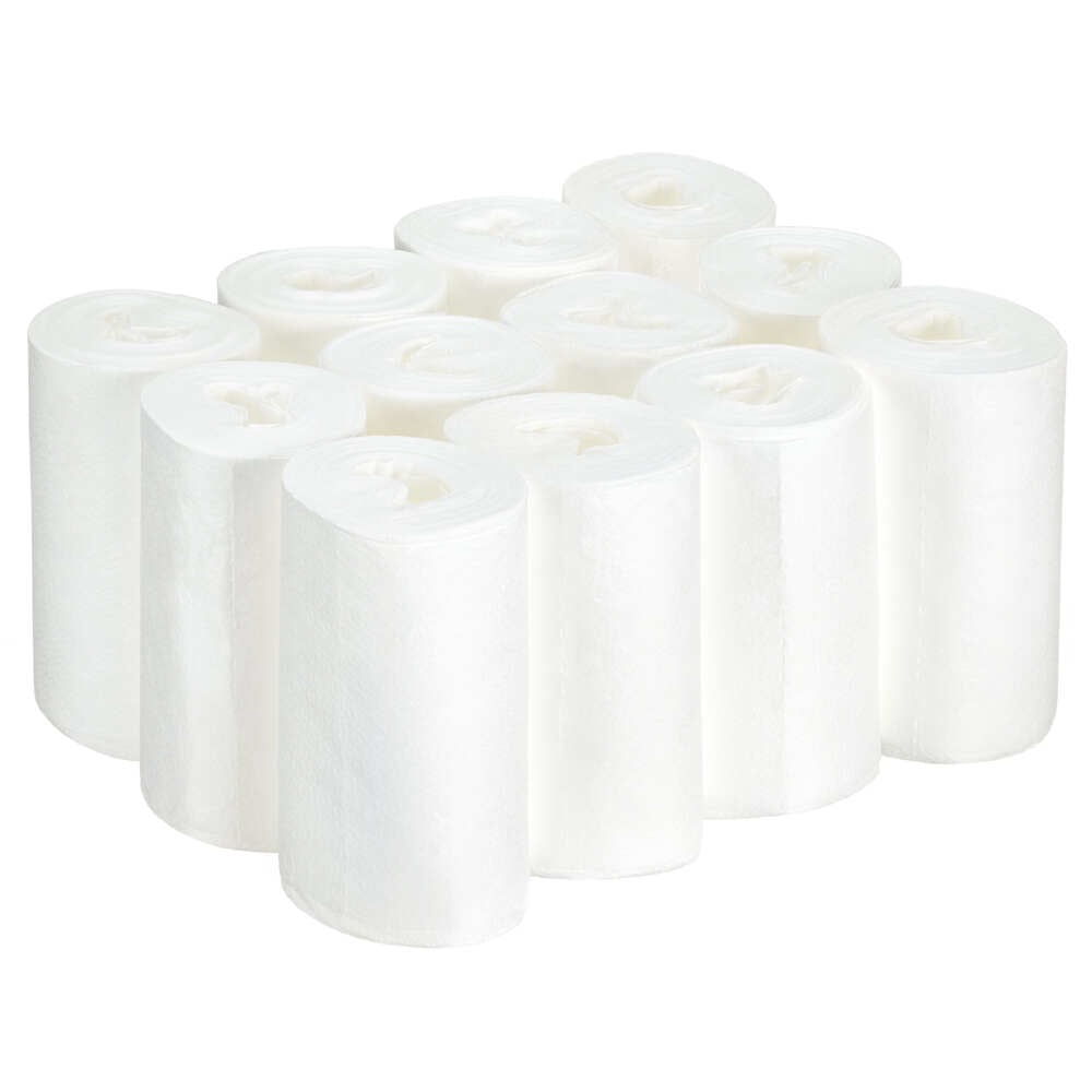 Panni per solventi Kimtech® Wettask™ DS 7752 - Panni per uso industriale - 12 rotoli x 55 panni per la pulizia bianchi (totale 660) e 1 contenitore - 7752