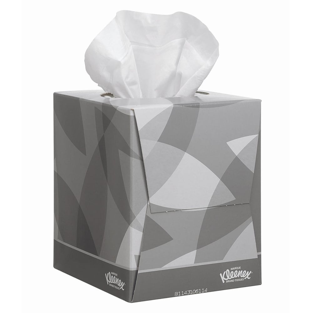 Kleenex® Facial Tissue Cube 8834 - 2 Ply Boxed Tissues - 12 Tissue Boxes x 88 White Facial Tissues (1,056 sheets) - 8834