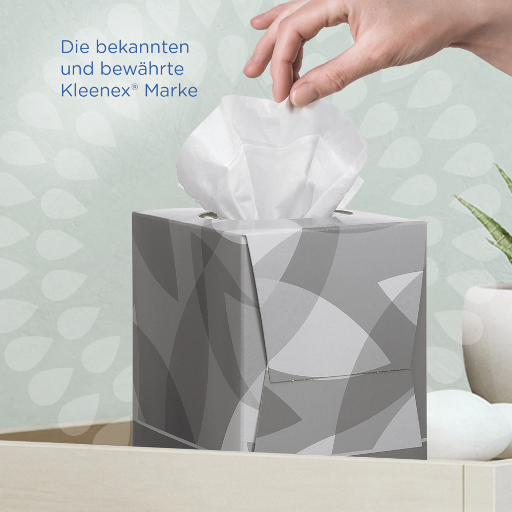 Cube de mouchoirs Kleenex® 8834 - Boîte de mouchoirs 2 épaisseurs - 12 boîtes de mouchoirs x 88 mouchoirs blancs (1 056 au total) - 8834