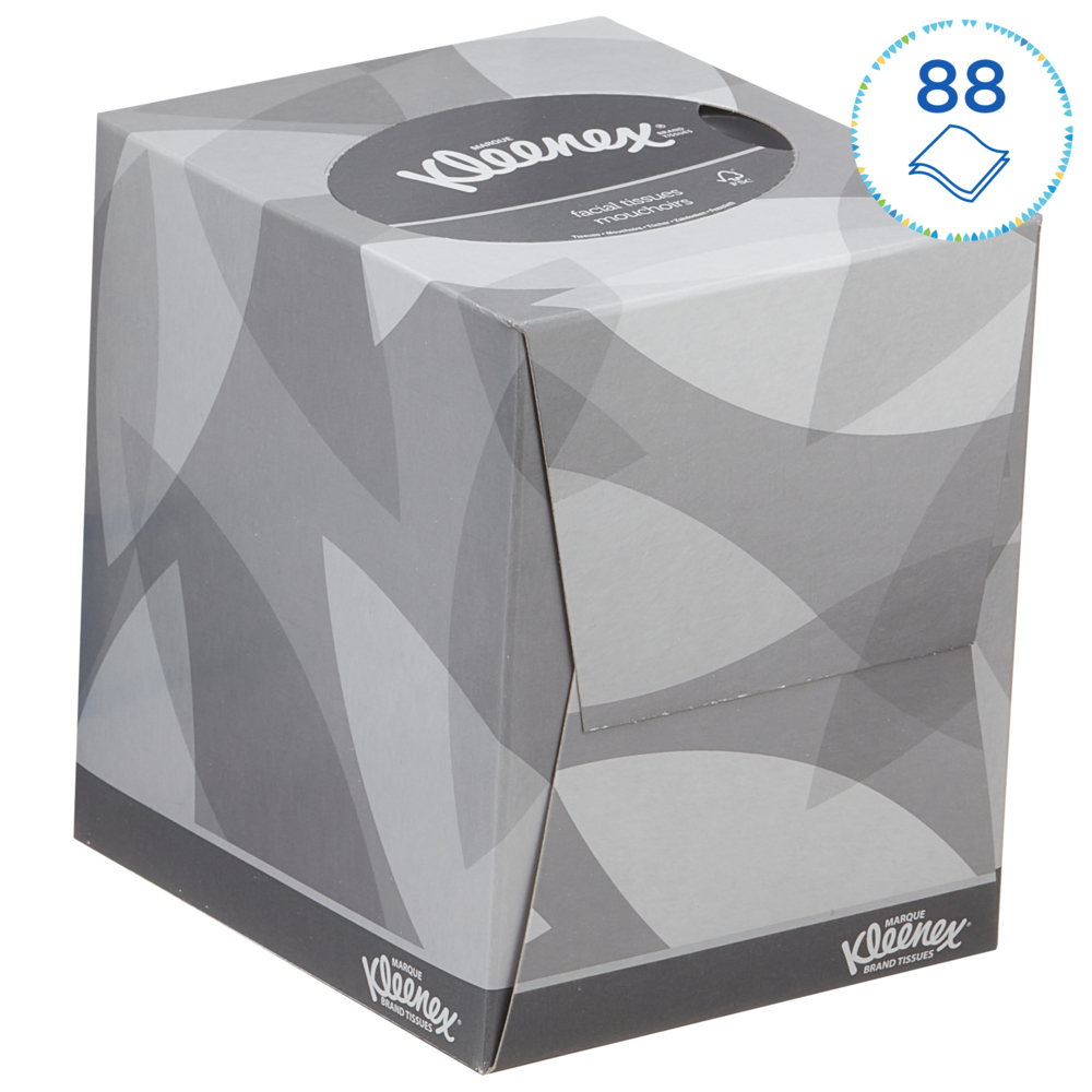 Kleenex® Kubus gezichtsdoekjes 8834 - Wit. 2-laags. 12x88 (1056 vellen) - 8834