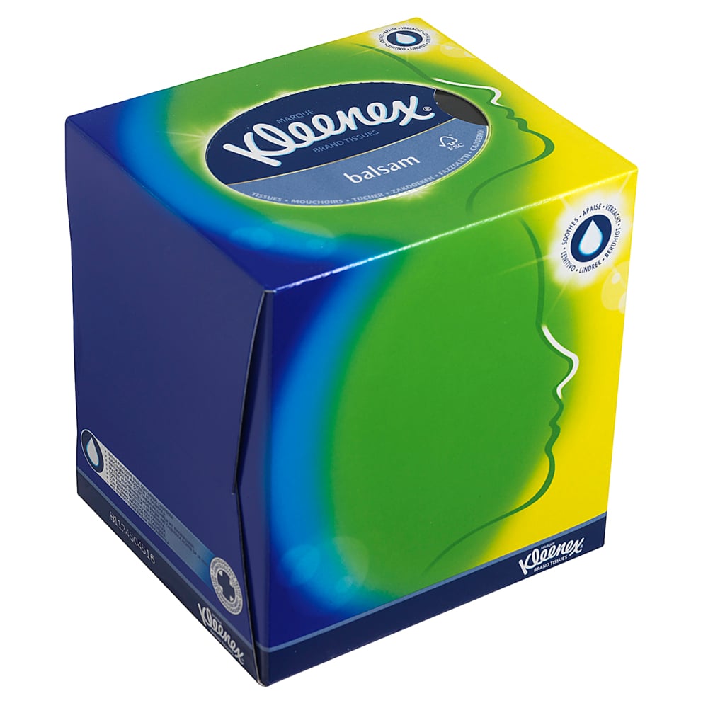 Салфетки для лица Kleenex® в квадратной упаковке, код 8825, белые, трехслойные, 12 x 56 (итого 672 листа) - 8825