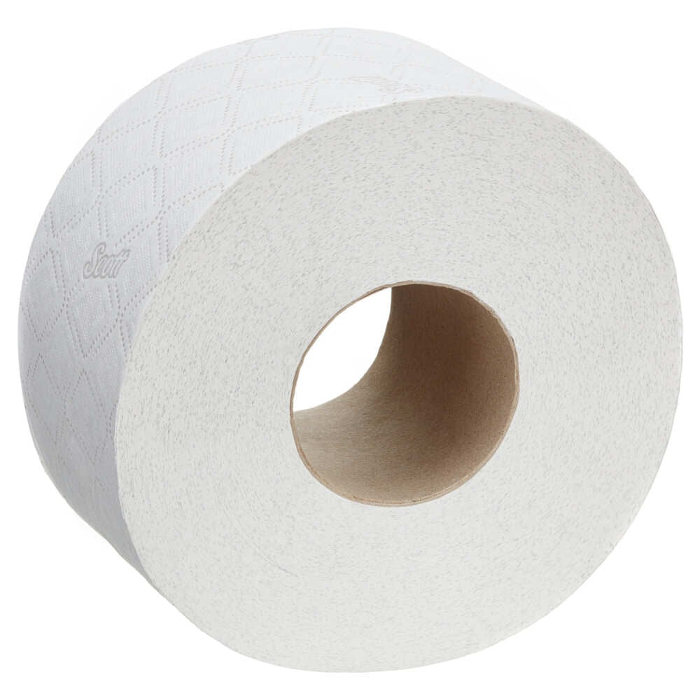 Scott® Essential™ Jumbo Toilettenpapierrolle 8512 – Jumbo-Rolle Toilettenpapier – 12 Rollen x 526 Blatt 2-lagigen Toilettenpapiers (2.400 m gesamt) - 8512