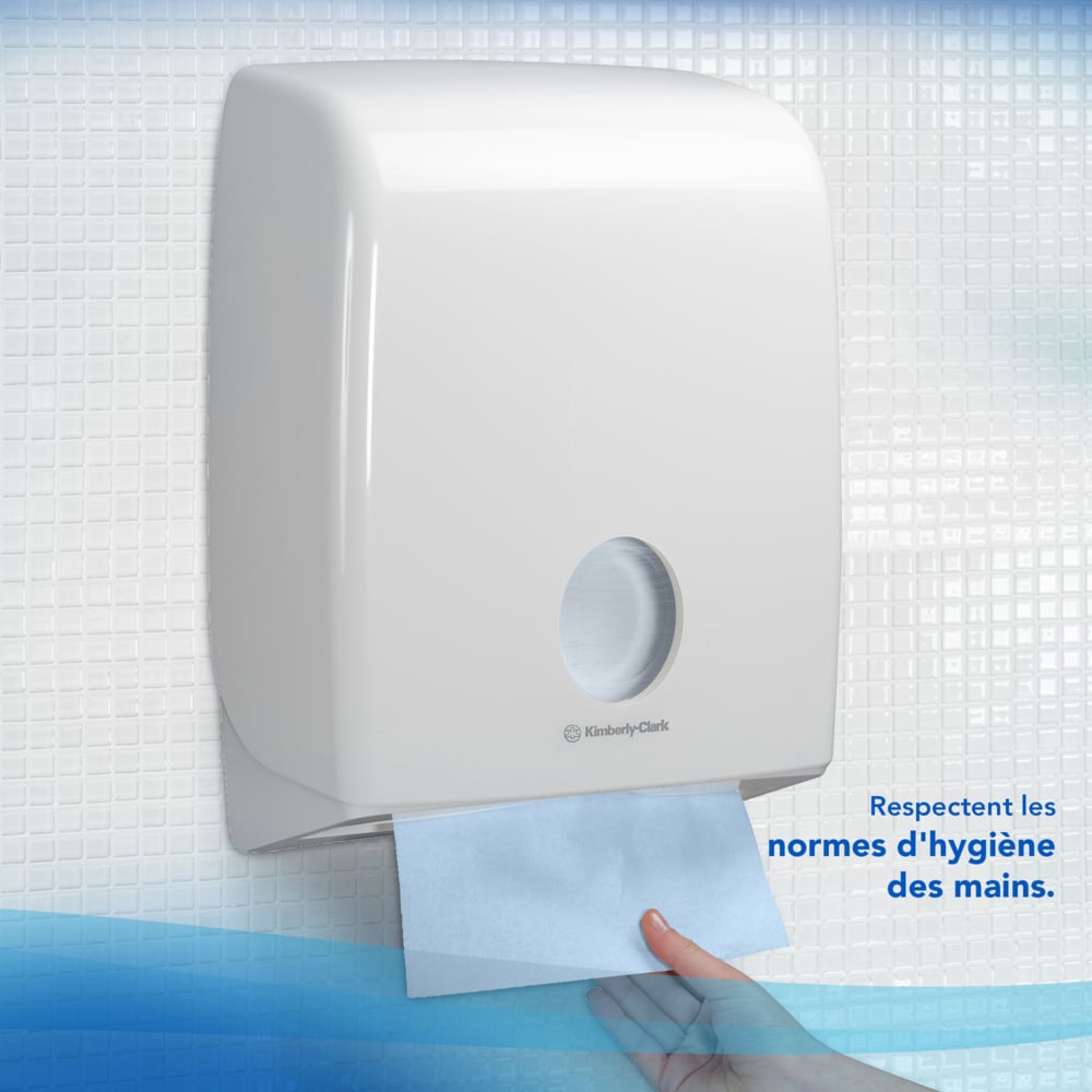 Secamanos interplegados Scott® Control™ 6682 - Papel secamanos azul - 15 paquetes x 240 unidades de papel secamanos plegado en V (3600 en total) - 6682