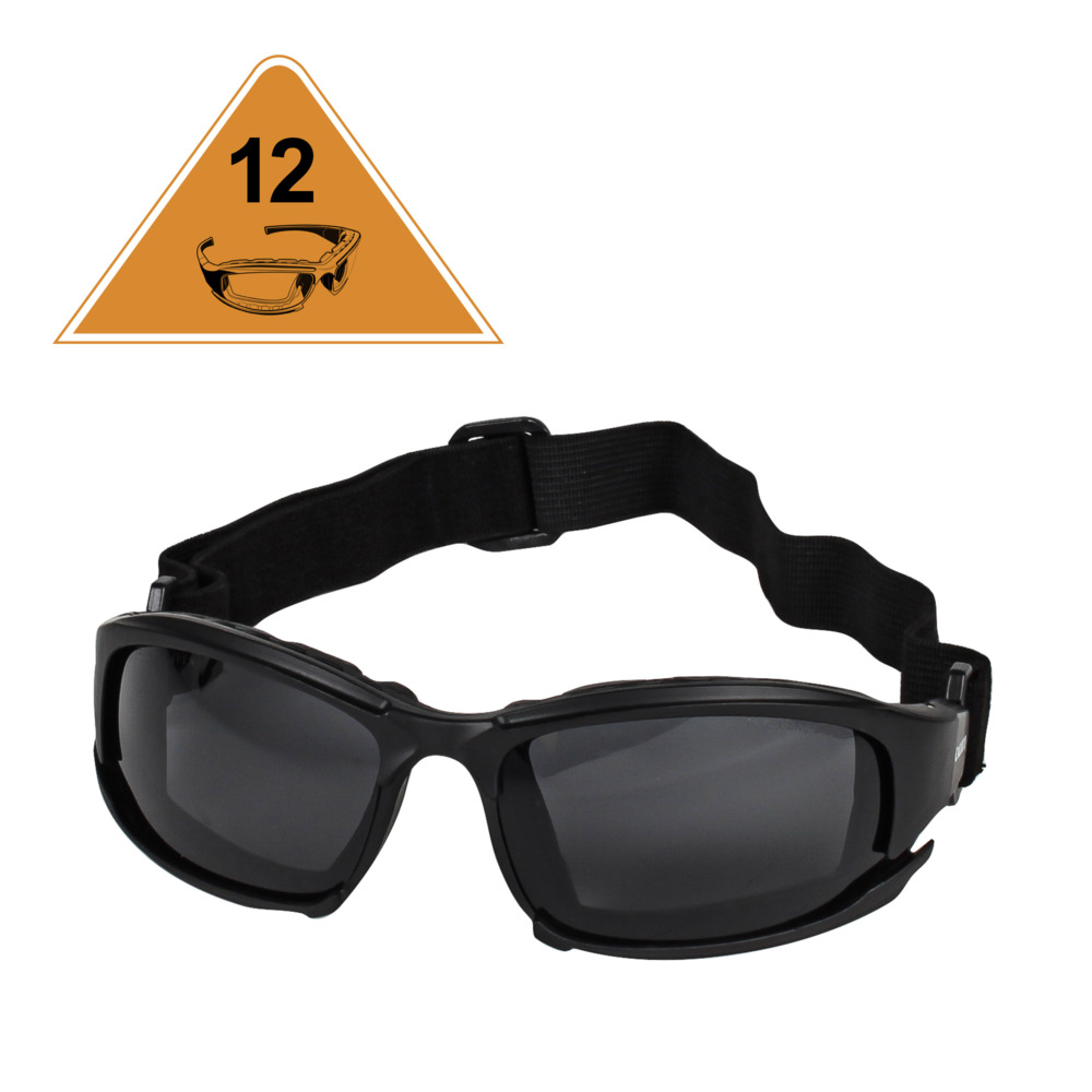 Lunettes de protection antibuée KleenGuard® V50 Calico 25675 - 12 lunettes universelles à verres fumés antibuée par paquet - 25675