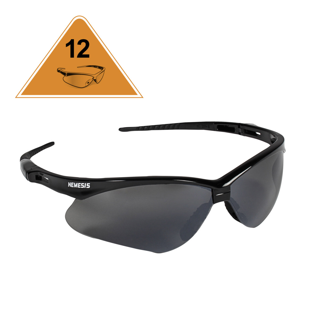 KleenGuard® V30 Nemesis Gespiegelde Oogbescherming met Smoke-lenzen 25688 - 12 Universele Brillen met Gespiegelde Lens per doos - 25688