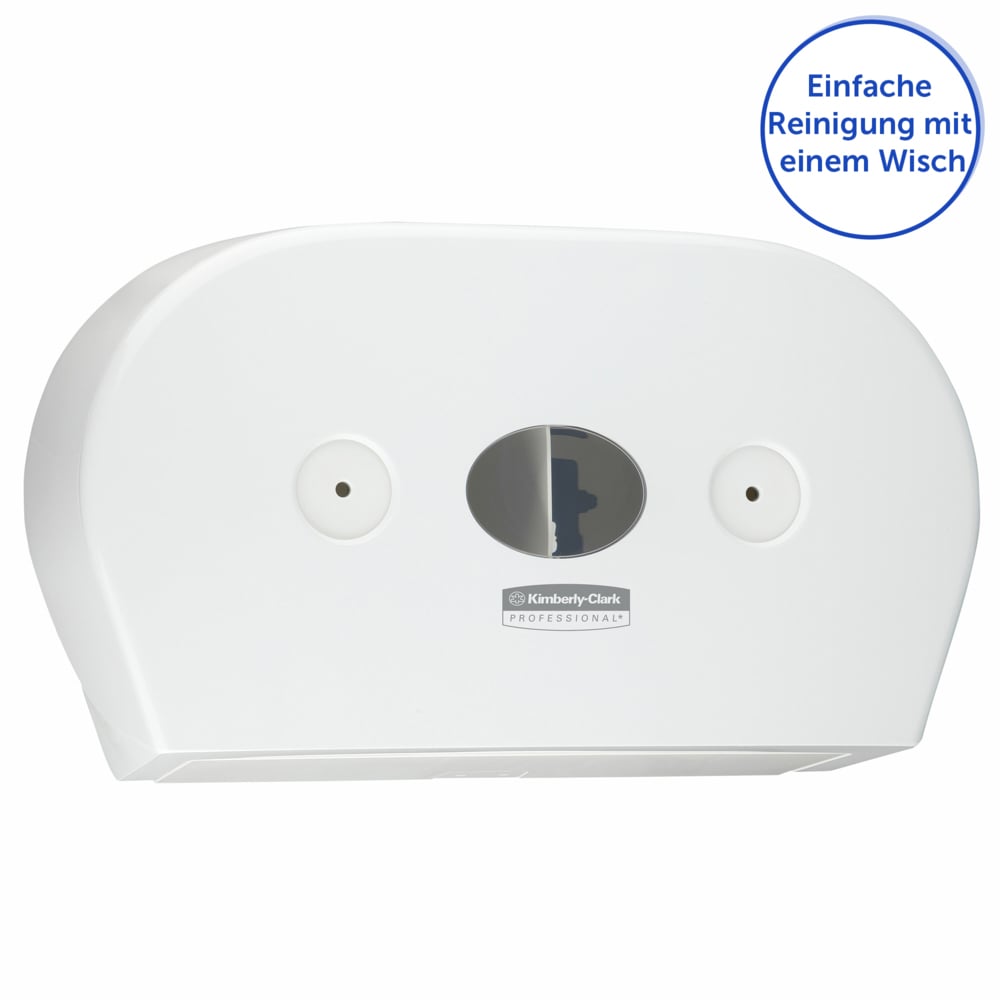 Aquarius™ Mini 7186 centerfeed toiletpapier dispenser voor twee rollen - 1 witte toiletpapierdispenser - 7186