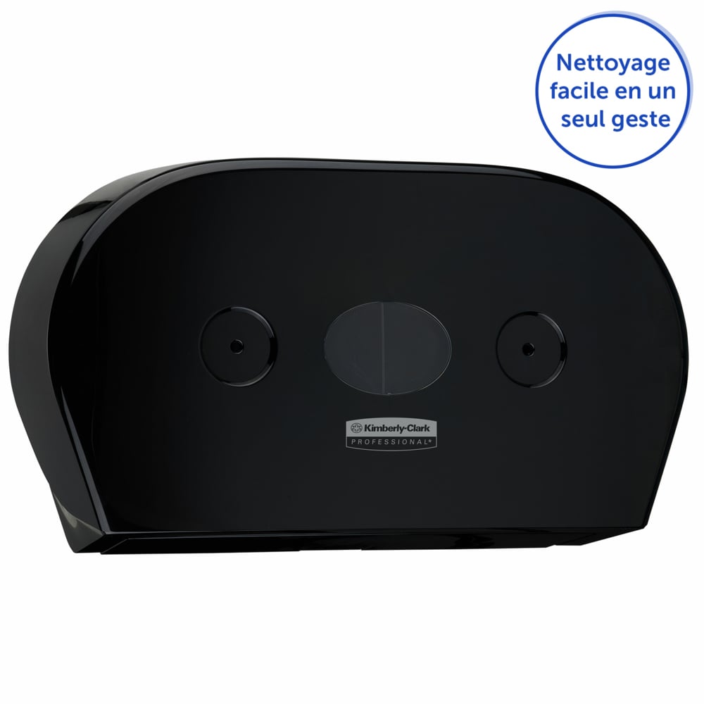 Portarrollos negro de baño para papel higiénico de dispensación central Twin Mini Aquarius™ 7187 - 1 x negro, Dispensador de papel higiénico - 7187