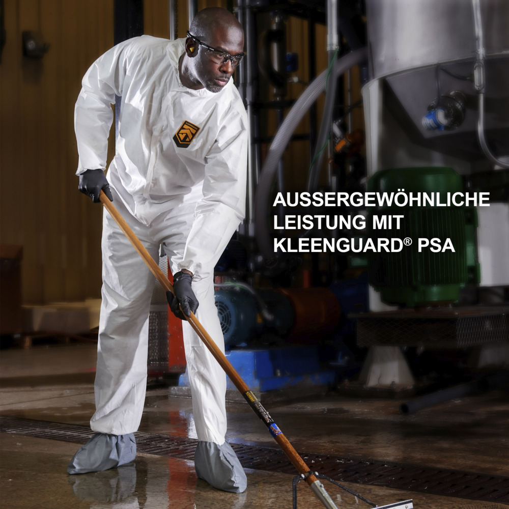 KleenGuard® A40 overalls met capuchon voor bescherming tegen waterspatten of chemische spatten 97910 - PBM - 25 x witte overalls voor eenmalig gebruik in maat M - 97910