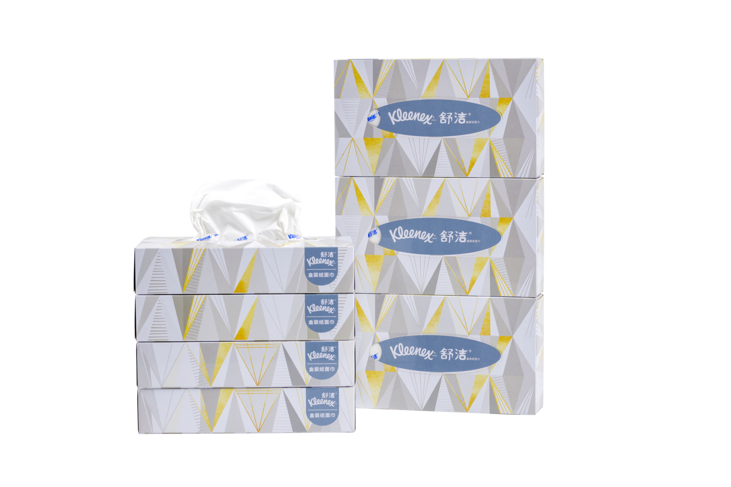 Kleenex®舒洁® 长方扁盒装面纸80抽(2层) ，72盒/箱 - S050058645