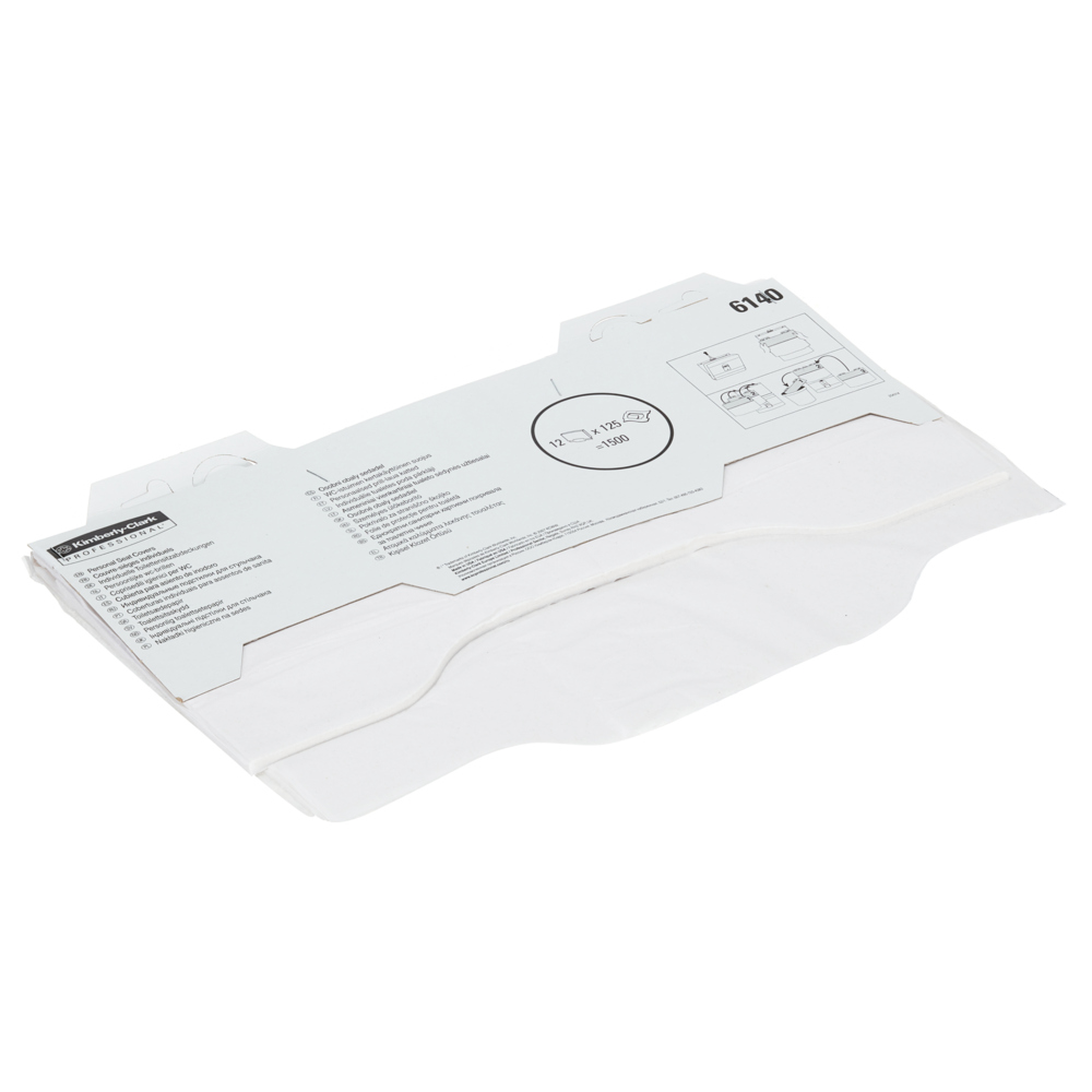Kimberly-Clark Professional™ Toilettensitzauflagen 6140 – Weiß. 12x125 (1.500 Auflagen) - 6140