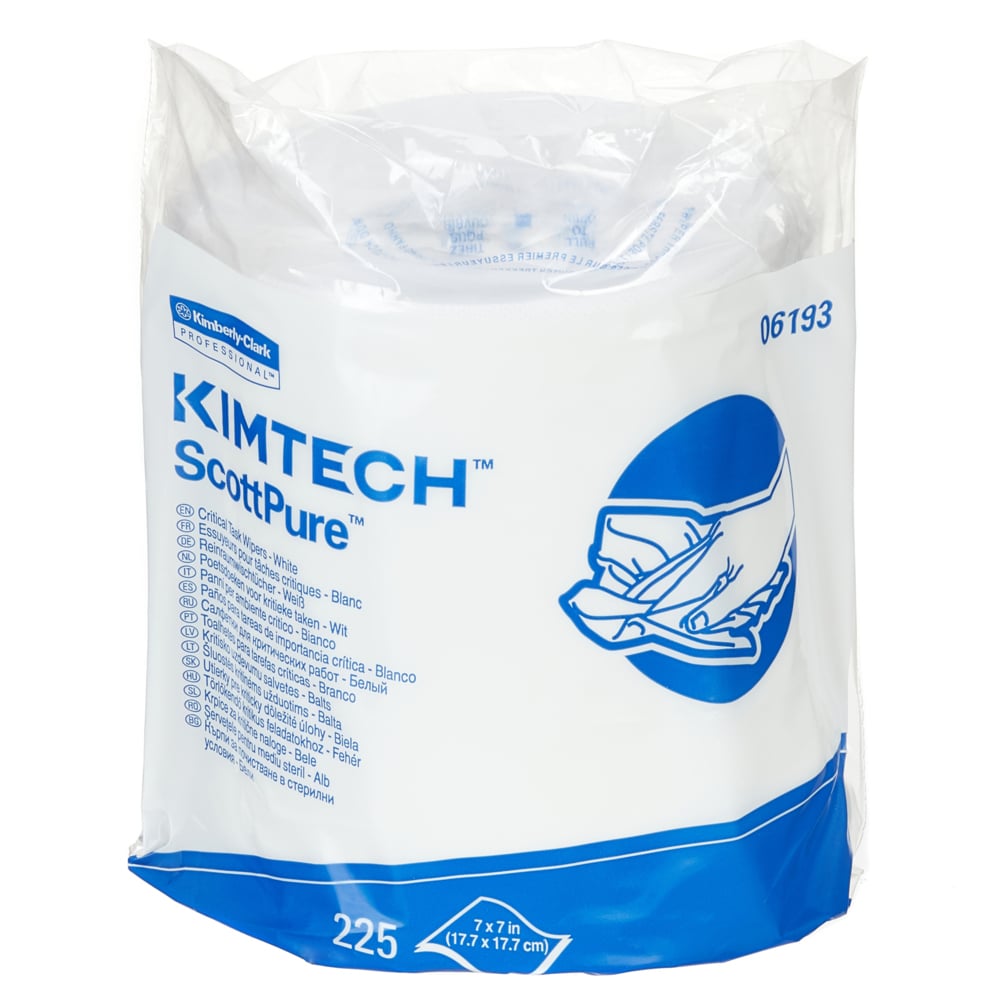 Chiffons à dévidage central Kimtech® 61930 - 6 rouleaux de 225 chiffons blancs - 61930