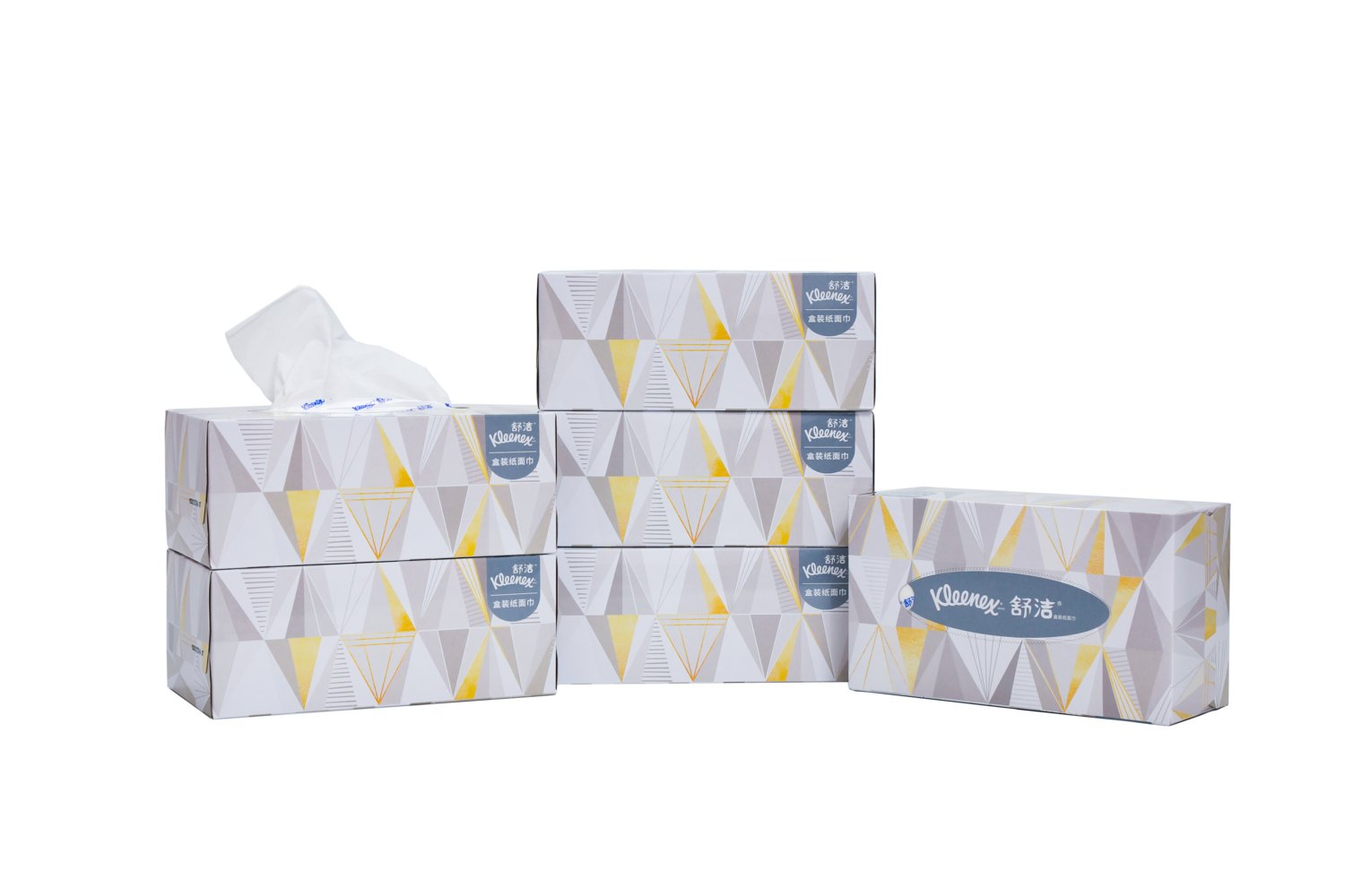 Kleenex®舒洁®长方盒装面纸(2层)，150张/盒，36盒/箱 - S050058644