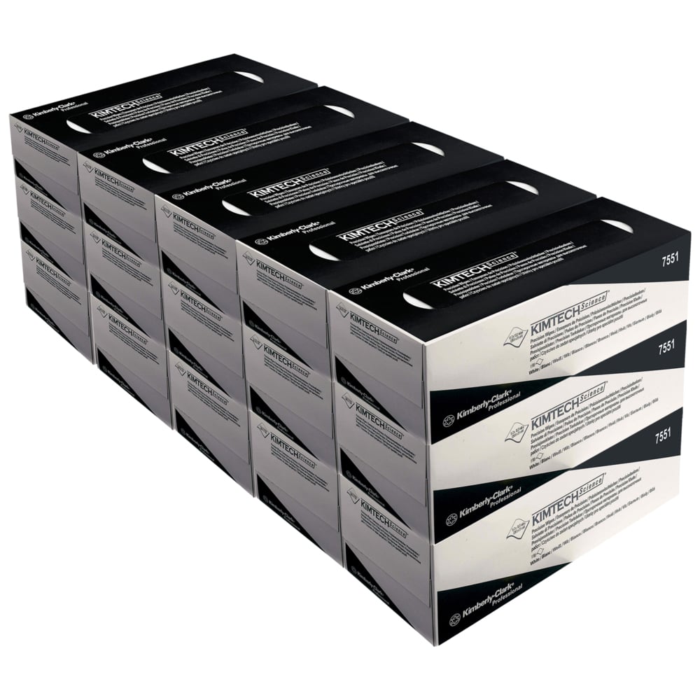 Kimtech® Science Präzisionswischtücher 15 Spenderboxen mit je 198 weißen, 1-lagigen Wischtüchern = 2. 970 Tücher - 7551