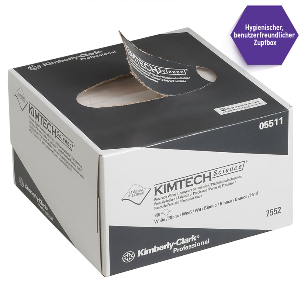 Kimtech® Science Paños de precisión, 30 cajas dispensadoras x 286 hojas blancas pequeñas de 1 capa = 8580 hojas - 7552