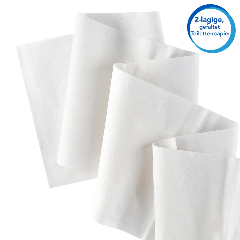 Higiénico plegado Scott® Control™ 8042 - Papel higiénico a granel de 2 capas - 36 paquetes x 250 hojas de papel higiénico (9000 en total) - 8042