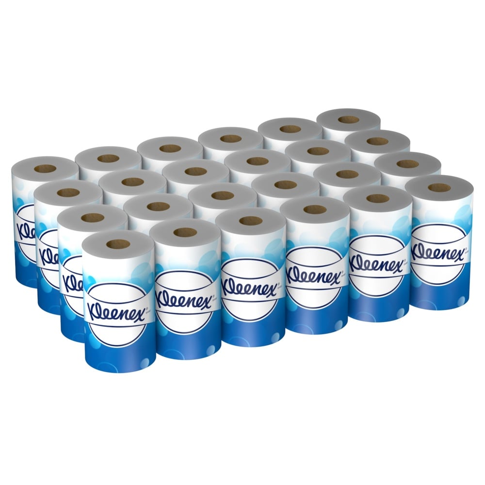 Kleenex® Standardrolle 8478 – 2-lagiges Toilettenpapier – 48 Rollen x 200 Blatt, weiß (insges. 9.600 Blatt) - 8478