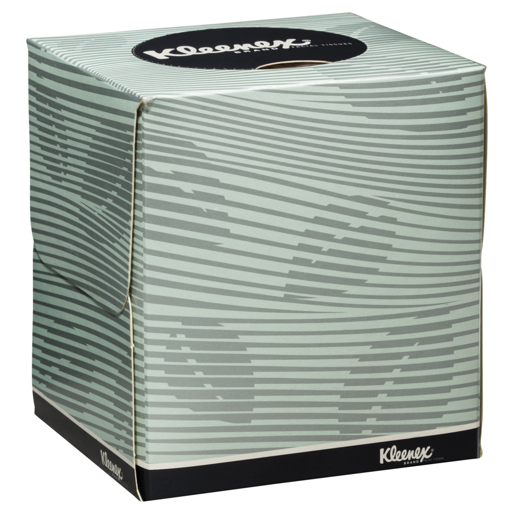 KLEENEX® Facial Tissue Cube (4721), 2 Ply Facial Tissue, 24 Tissue Boxes / Case, 90 Facial Tissues / Box (2,160 Tissues) - 99104721