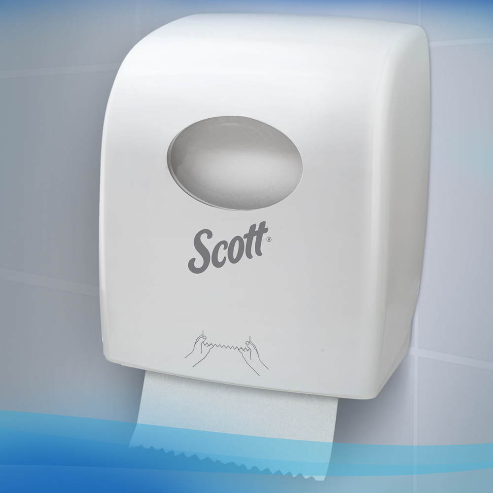 Scott® Slimroll™ Paper Hand Towels (12388), White Paper Towel Roll,  6 Compact Rolls / Case, 176m / Roll (1056m) - 991012388