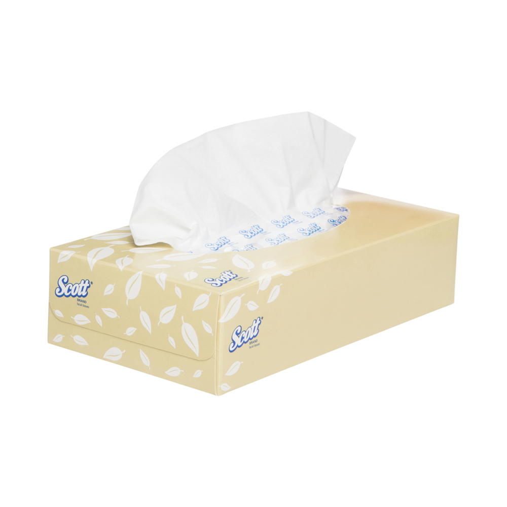 SCOTT® Facial Tissue Box (4725), 2 ply, 48 Boxes / Case, 100 Tissues / Box (4,800 Tissues) - S050058761