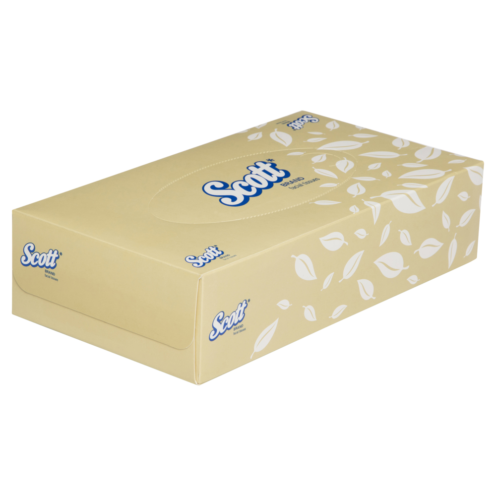 SCOTT® Facial Tissue Box (4725), 2 ply, 48 Boxes / Case, 100 Tissues / Box (4,800 Tissues) - S050058761