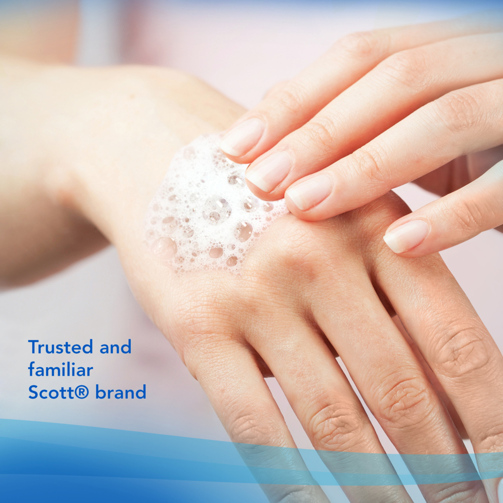 Scott® Foam Skin Cleanser with Moisturisers (12552), Foam Hand Soap, Foam Hand Wash, 6 Cartridges / Case, 1 Litre / Cartridge (6L) - 991012552
