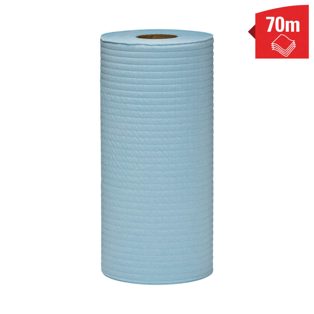 WYPALL® X50 Small Blue Roll Wipers (4194), Small Blue Roll Wipes, 4 Rolls / Case, 70m / Roll (280m) - 99104194