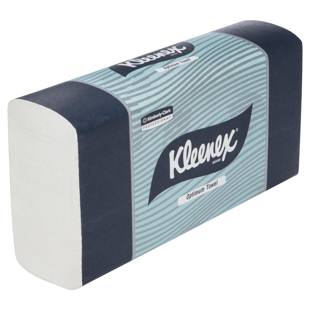 KLEENEX® Optimum Hand Towels (4456), Folded Paper Hand Towels, 20 Packs / Case, 120 Paper Towels / Pack (2,400 Towels) - S053328913