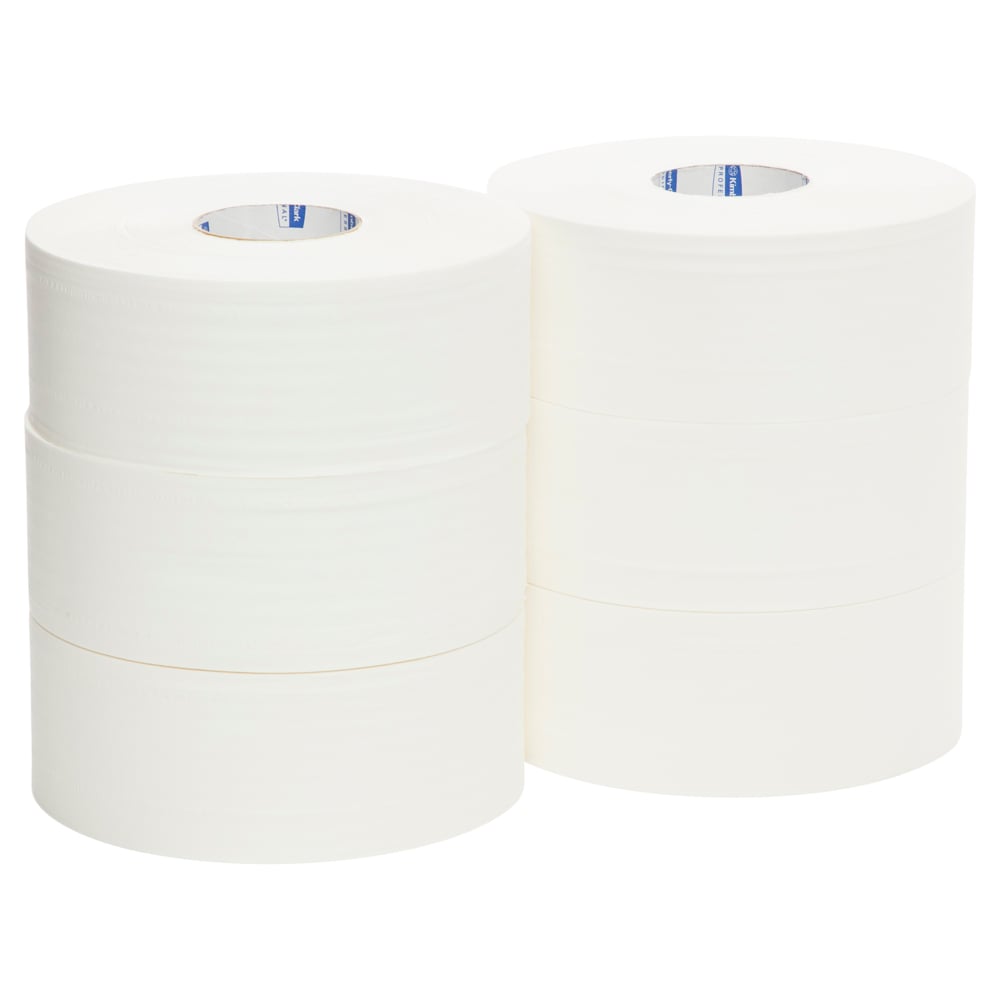 KLEENEX® Maxi Jumbo Roll Toilet Tissue (4782), Jumbo Roll, 6 Rolls / Case, 400m / Roll (2,400m) - S050422441