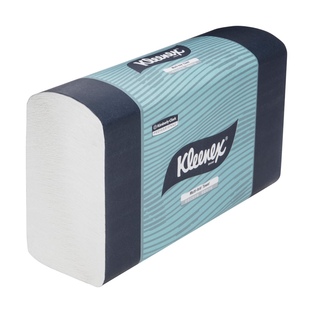 KLEENEX® Multifold Hand Towels (1890), Folded Paper Towels, 16 Packs / Case, 150 Hand Towels / Pack (2,400 Towels) - 991001890