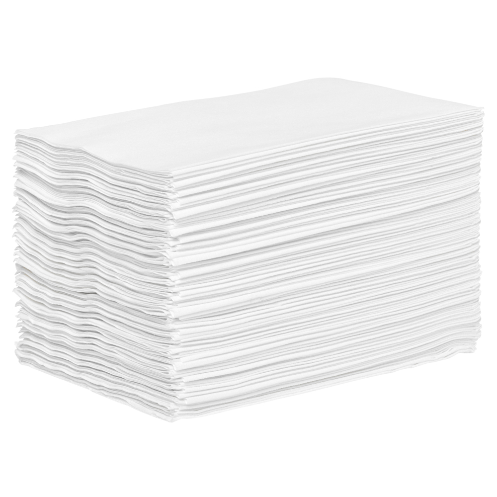 SCOTT® Control Absorbent Hydroknit® Medium Tray Liners (994331), White Tray Covers, 6 Packs / Case, 75 Liners / Pack (450 Liners) - S057552013