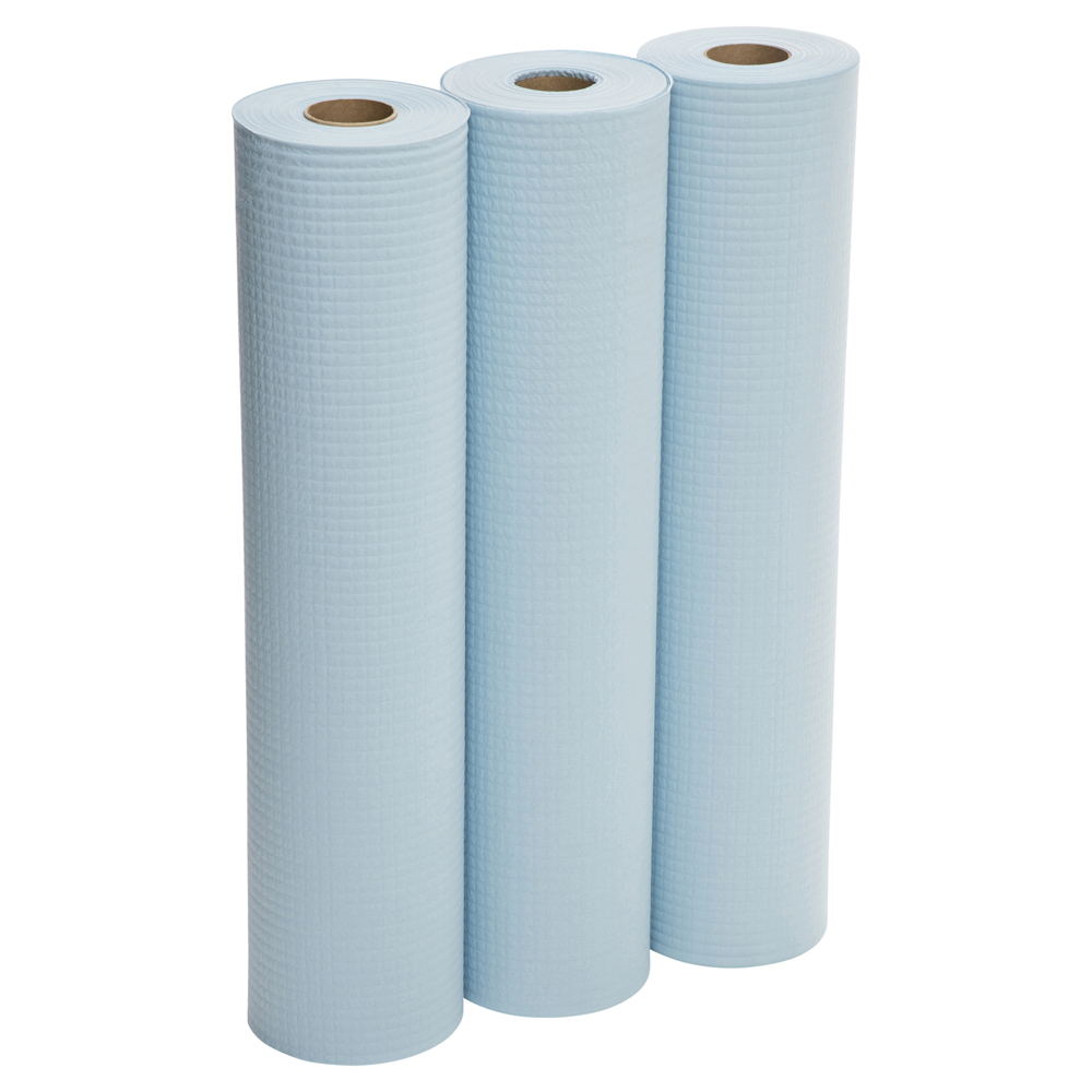 WYPALL® X50 Large Blue Roll Wipers (4193), Large Wipes, 3 Rolls / Case, 70m / Roll (210m) - 99104193