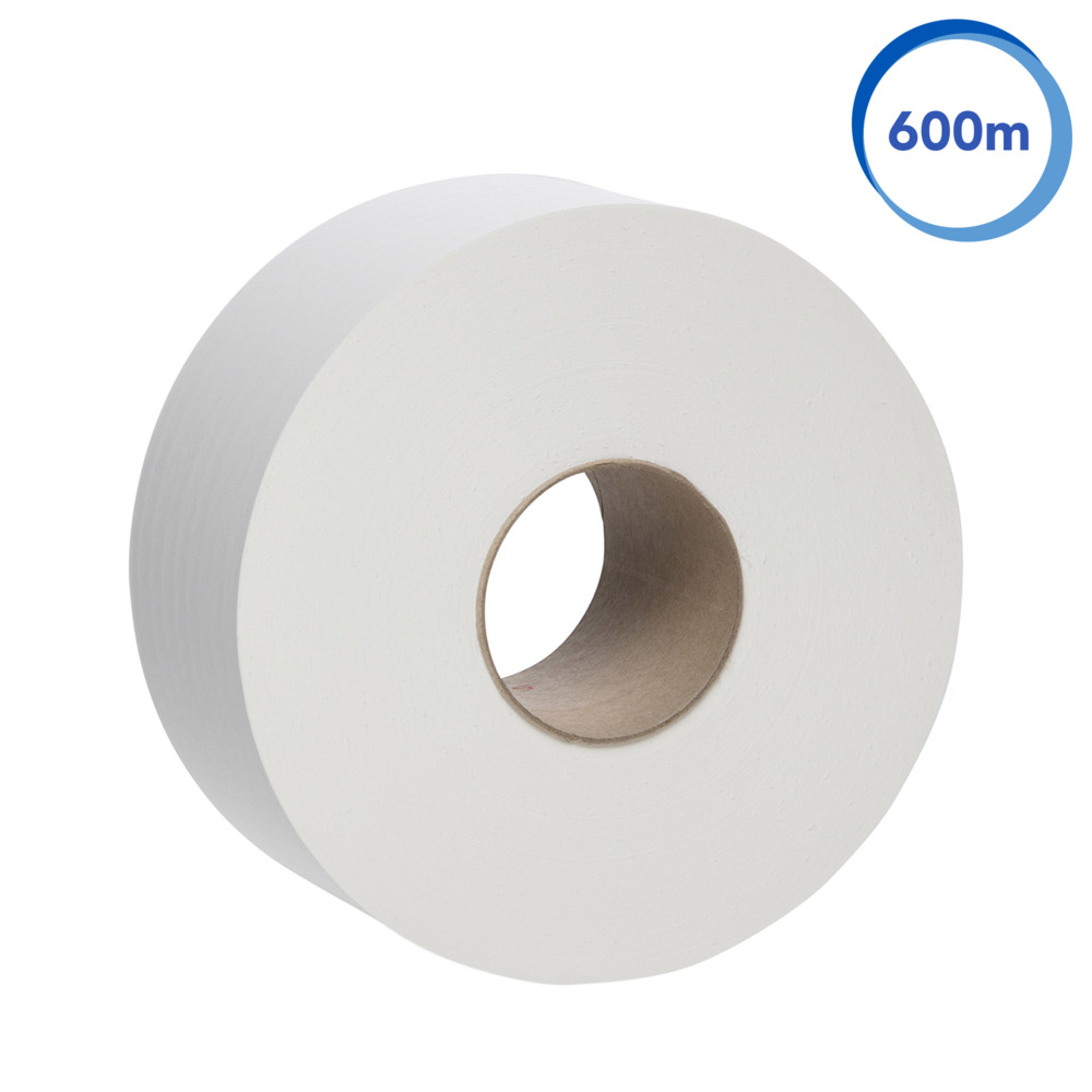 SCOTT® Compact Jumbo Roll Toilet Tissue (5748), 1 Ply, 6 Rolls / Case, 600m / Roll (3,600m) - S050424823