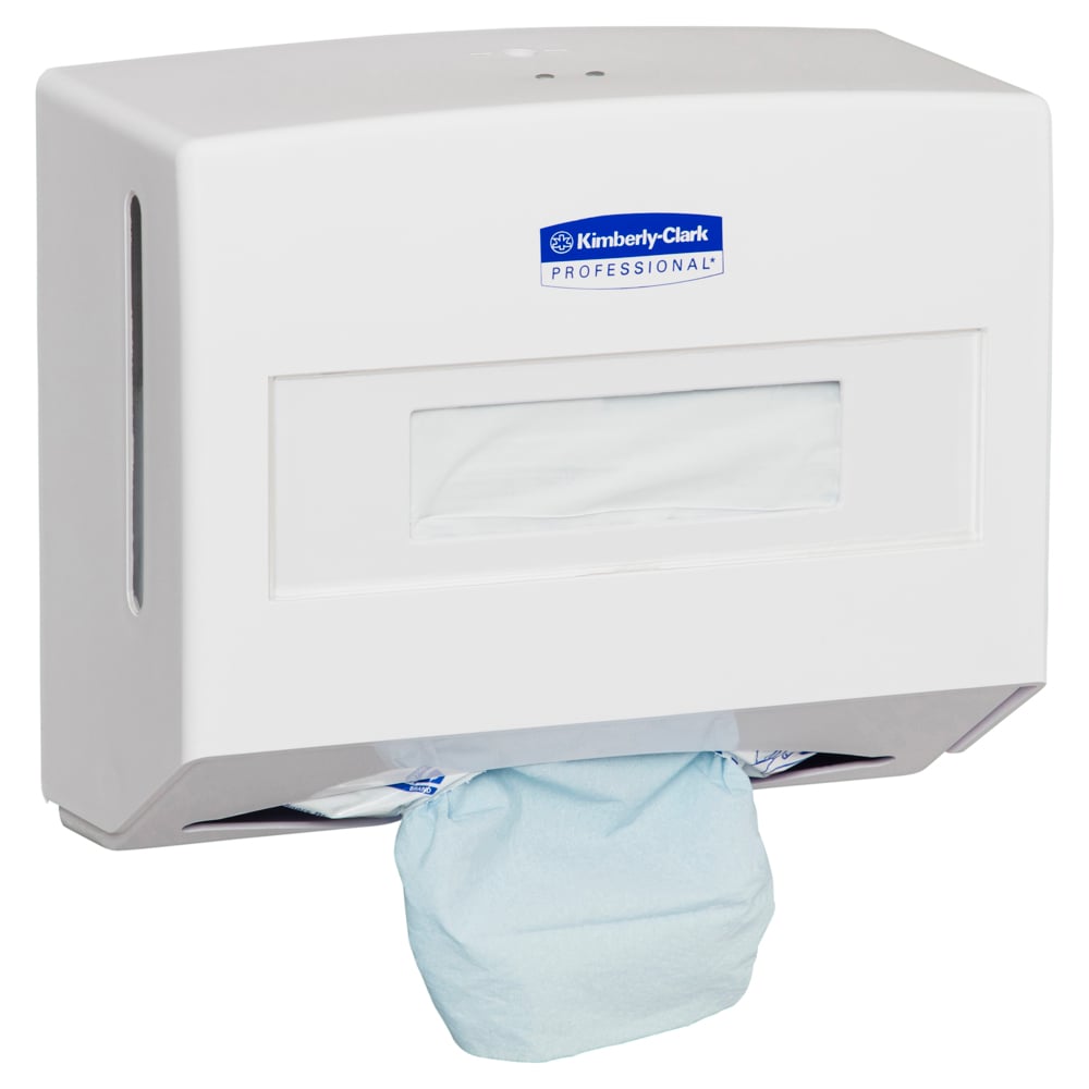 KIMBERLY-CLARK PROFESSIONAL® Single Sheet Wiper Dispenser (92170), White Lockable Dispenser, 1 Dispenser / Case - S051013465