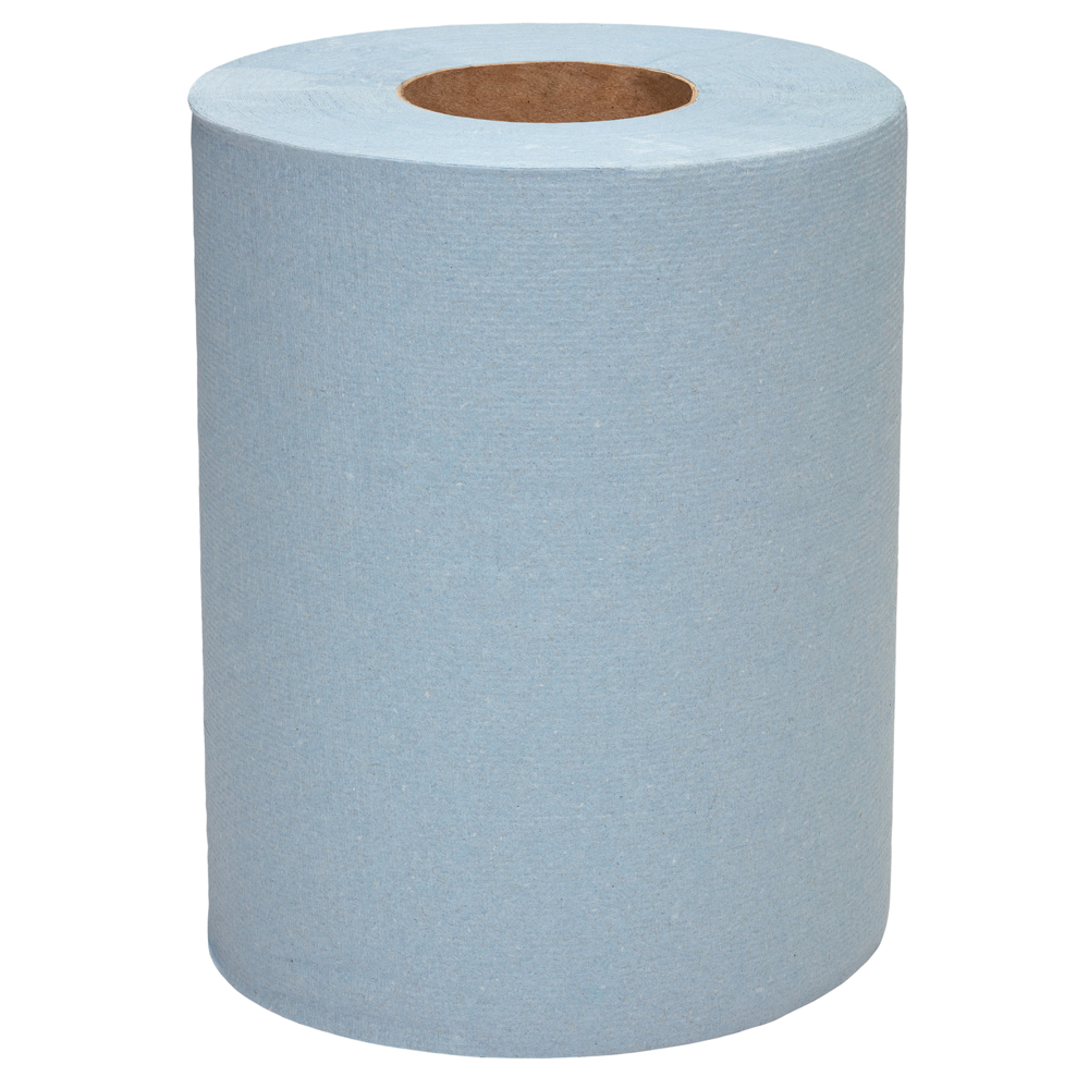 WYPALL® L10 Service & Retail Wiping Paper (6220), 1 Ply Centrefeed Reinforced Blue Wipers, 6 Centrefeed Rolls / Case, 280 Paper Wipers / Roll (1,680 Wipers) - S058695966