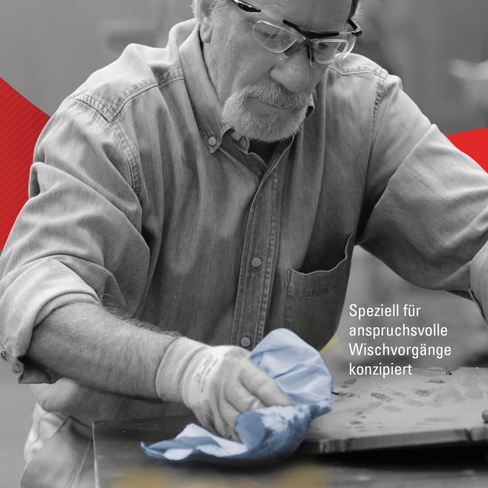 WypAll® L20 Cleaning and Maintenance Blue Wiping Paper 7298 - 2 Ply Centrefeed Roll - 1 Blue Roll x 400 Paper Wipers (400 Wipers Total) - 7298